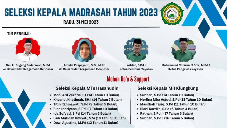 Seleksi Kepala Madrasah Tahun 2023